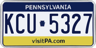 PA license plate KCU5327