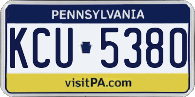 PA license plate KCU5380