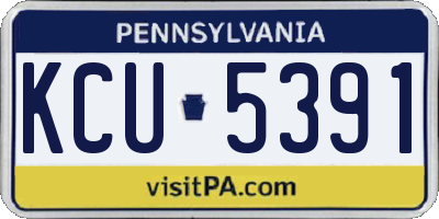 PA license plate KCU5391