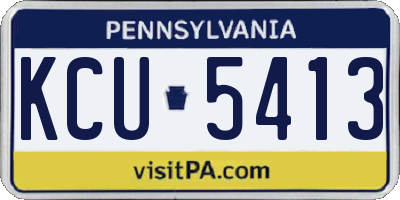 PA license plate KCU5413