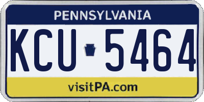 PA license plate KCU5464