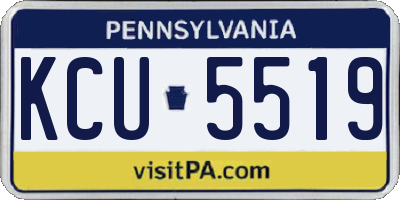 PA license plate KCU5519