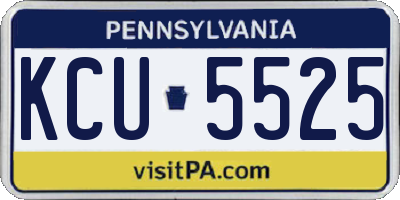 PA license plate KCU5525