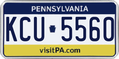 PA license plate KCU5560