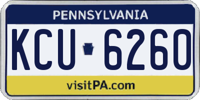 PA license plate KCU6260