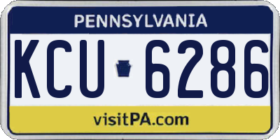 PA license plate KCU6286