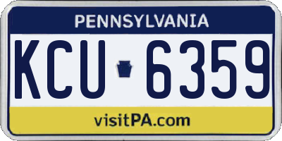 PA license plate KCU6359