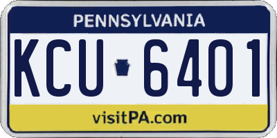 PA license plate KCU6401