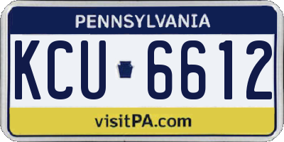 PA license plate KCU6612
