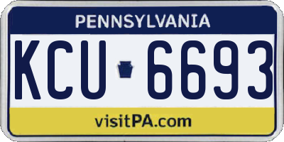 PA license plate KCU6693