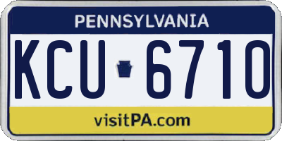 PA license plate KCU6710