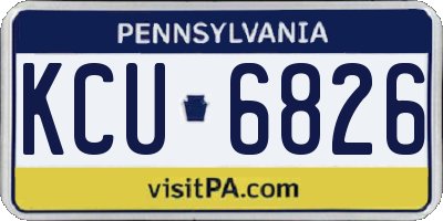 PA license plate KCU6826