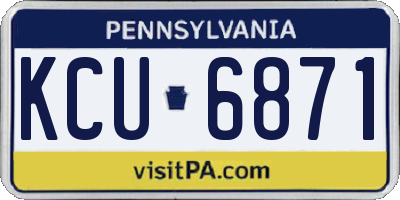 PA license plate KCU6871
