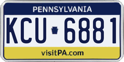 PA license plate KCU6881