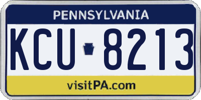 PA license plate KCU8213