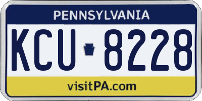 PA license plate KCU8228