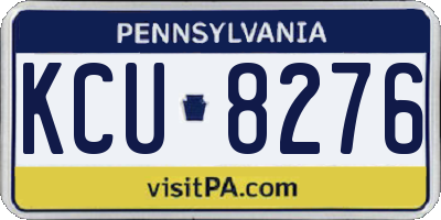 PA license plate KCU8276