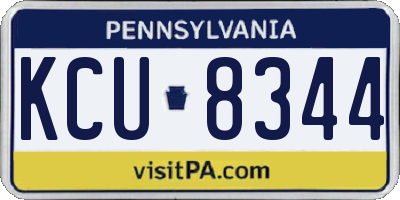 PA license plate KCU8344
