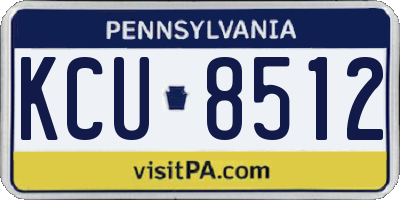 PA license plate KCU8512