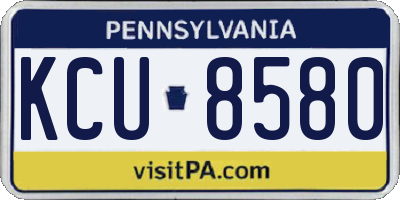 PA license plate KCU8580