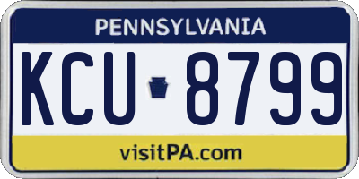 PA license plate KCU8799