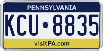 PA license plate KCU8835