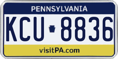 PA license plate KCU8836