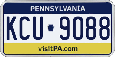 PA license plate KCU9088