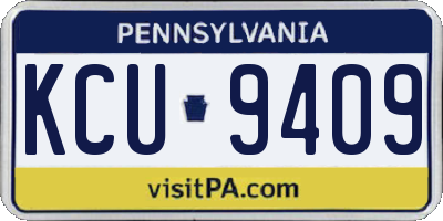PA license plate KCU9409
