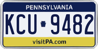 PA license plate KCU9482
