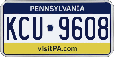 PA license plate KCU9608
