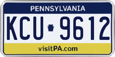 PA license plate KCU9612