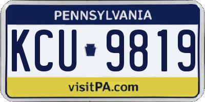 PA license plate KCU9819