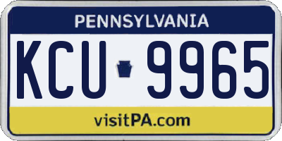 PA license plate KCU9965