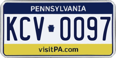 PA license plate KCV0097
