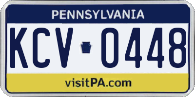 PA license plate KCV0448