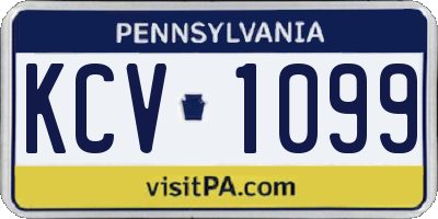 PA license plate KCV1099