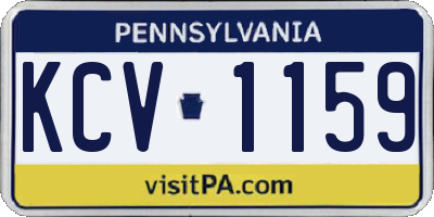PA license plate KCV1159