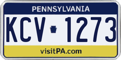 PA license plate KCV1273