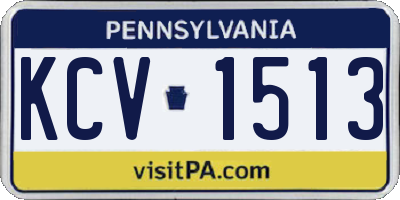 PA license plate KCV1513