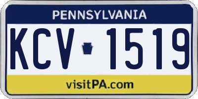 PA license plate KCV1519