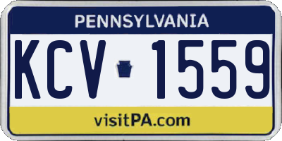 PA license plate KCV1559