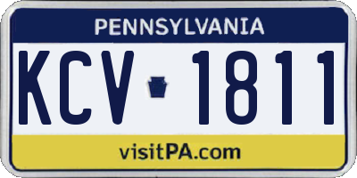 PA license plate KCV1811