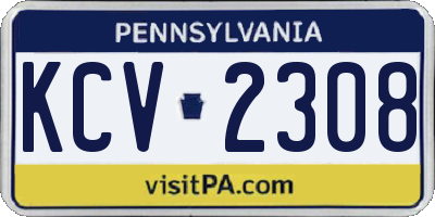 PA license plate KCV2308