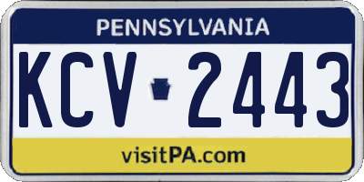 PA license plate KCV2443
