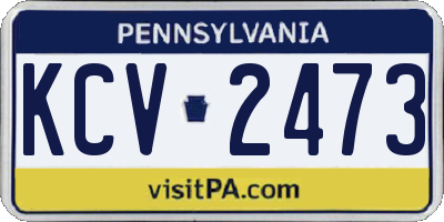 PA license plate KCV2473