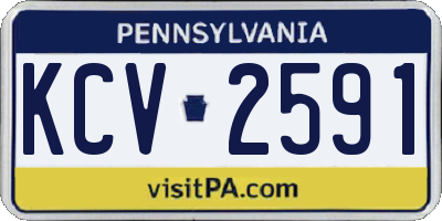 PA license plate KCV2591