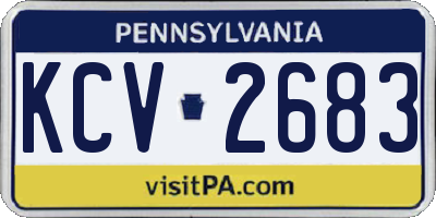PA license plate KCV2683