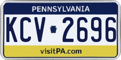 PA license plate KCV2696
