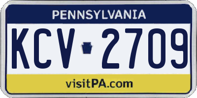 PA license plate KCV2709